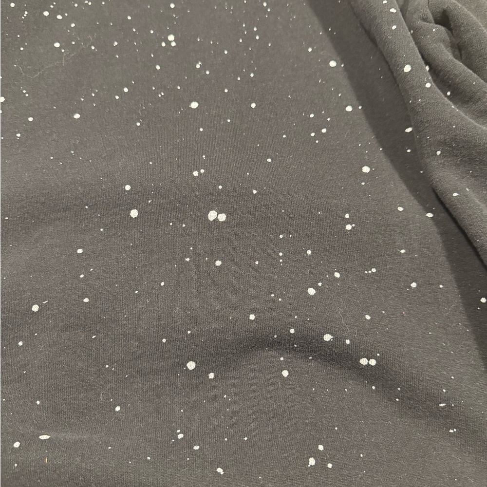 Superdry Black Pullover Hoodie with White Logo and Paint-Splatter - Picture 9 of 9
